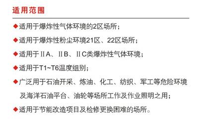 免驅(qū)LED防爆燈適用范圍